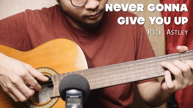 Never Gonna Give You Up - Rick Astley (guitar instrumental cover) смотреть онлайн