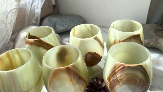 Набор бокалов из оникса "Винный оникс", 150 мл, 6 шт. смотреть онлайн