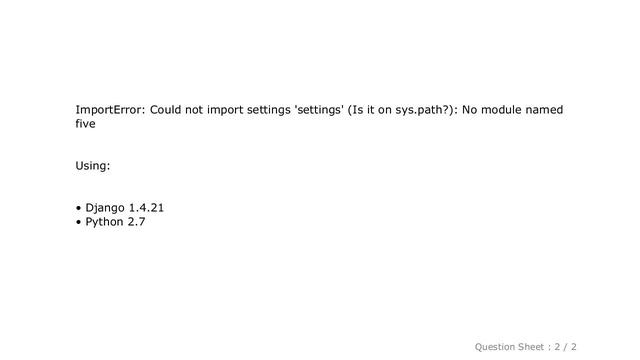 Django : Celery - No module named five смотреть онлайн