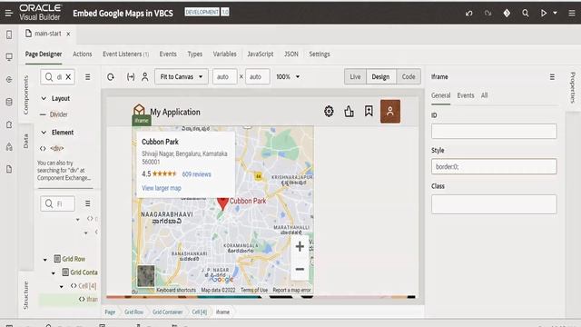 How to embed Google Maps and Google Images in Oracle Visual Builder (VBCS) application web page смотреть онлайн