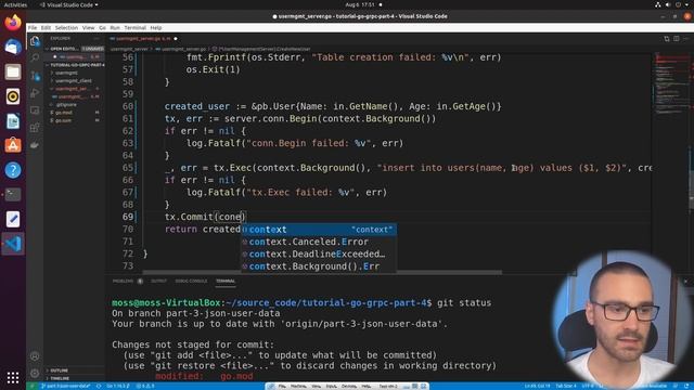 Golang gRPC PostgreSQL tutorial - Read and Write from within a gRPC Service смотреть онлайн