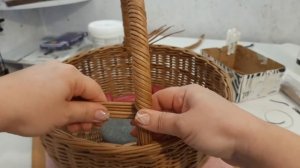 Крепление ручки с обмоткой и замком из бумажной лозы