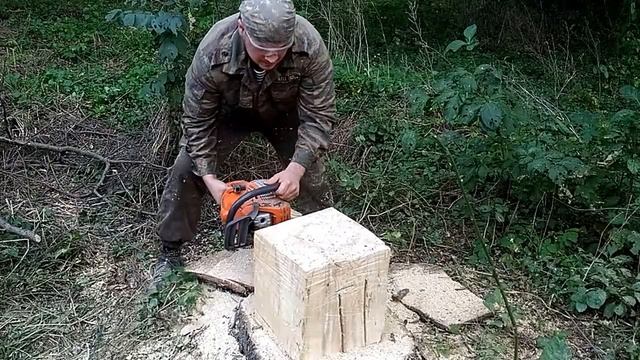 Табуретка из пенька - за 15 минут! смотреть онлайн