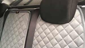 Универсальные накидки Трокот из алькантары на сиденьях Hyundai Creta