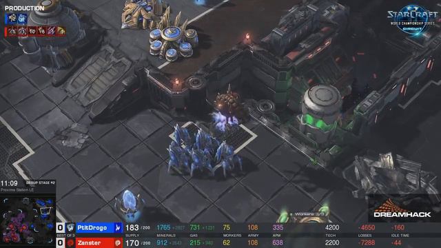 Zanster vs. Ptitdrogo ZvP - Group H Stage 2 - WCS Austin 2017 - StarCraft II смотреть онлайн