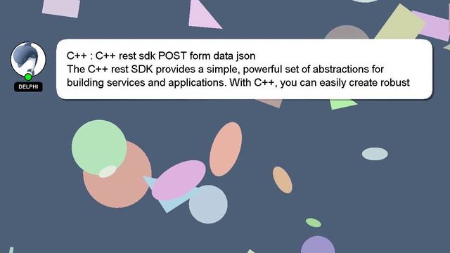C++ : C++ rest sdk POST form data json смотреть онлайн