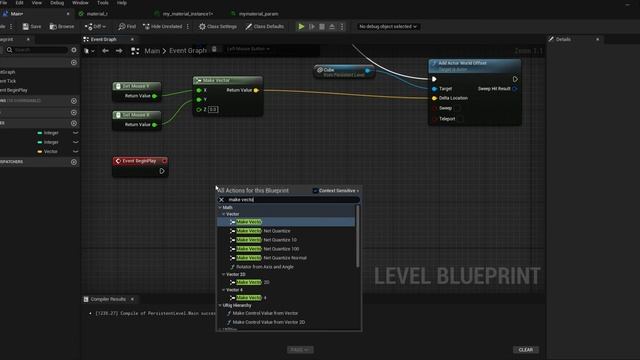 UE5 Blueprints Tutorial 021-4 Create a node: Make Vector ノードの作成 смотреть онлайн