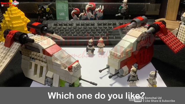LEGO Star Wars Republic Gunship (LAAT Gunship) Curuscant guard | Somchai Ud смотреть онлайн
