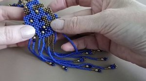 Necklace. Сотуар из бусин и двадратного жгута