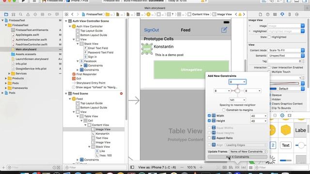 4. iOS - Swift 3.0 - Firebase. Create UI for our APP. смотреть онлайн