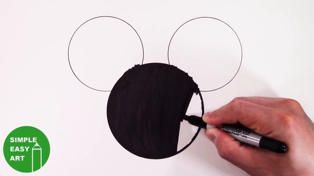 How to Draw the Mickey Mouse Logo - EASY! смотреть онлайн