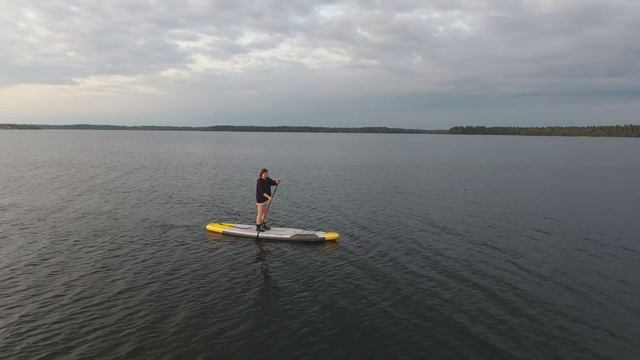 Прогулка по Валдайскому озеру на сап (sup), съёмка с дрона.mp4
