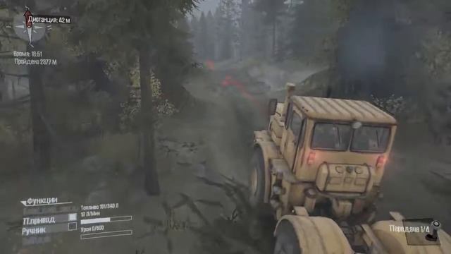 Spin Tires MudRunner - УТОПИЛ ТРАКТОР | ПРОХОЖДЕНИЕ КАРТЫ 