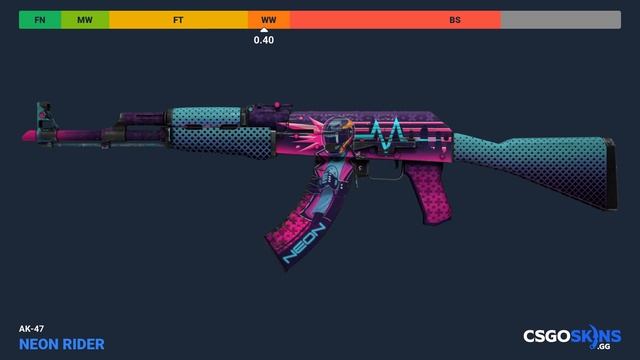 AK-47 Neon Rider - Skin Float And Wear Preview смотреть онлайн