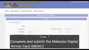 How to Fill Malaysia Digital Arrival Card (MDAC) - Dec 2023