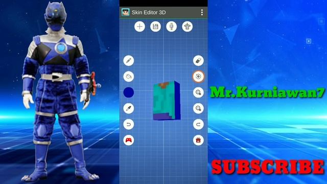 Skin Minecraft Super Sentai - Uchuu Sentai Kyuuranger - Ookami Blue смотреть онлайн