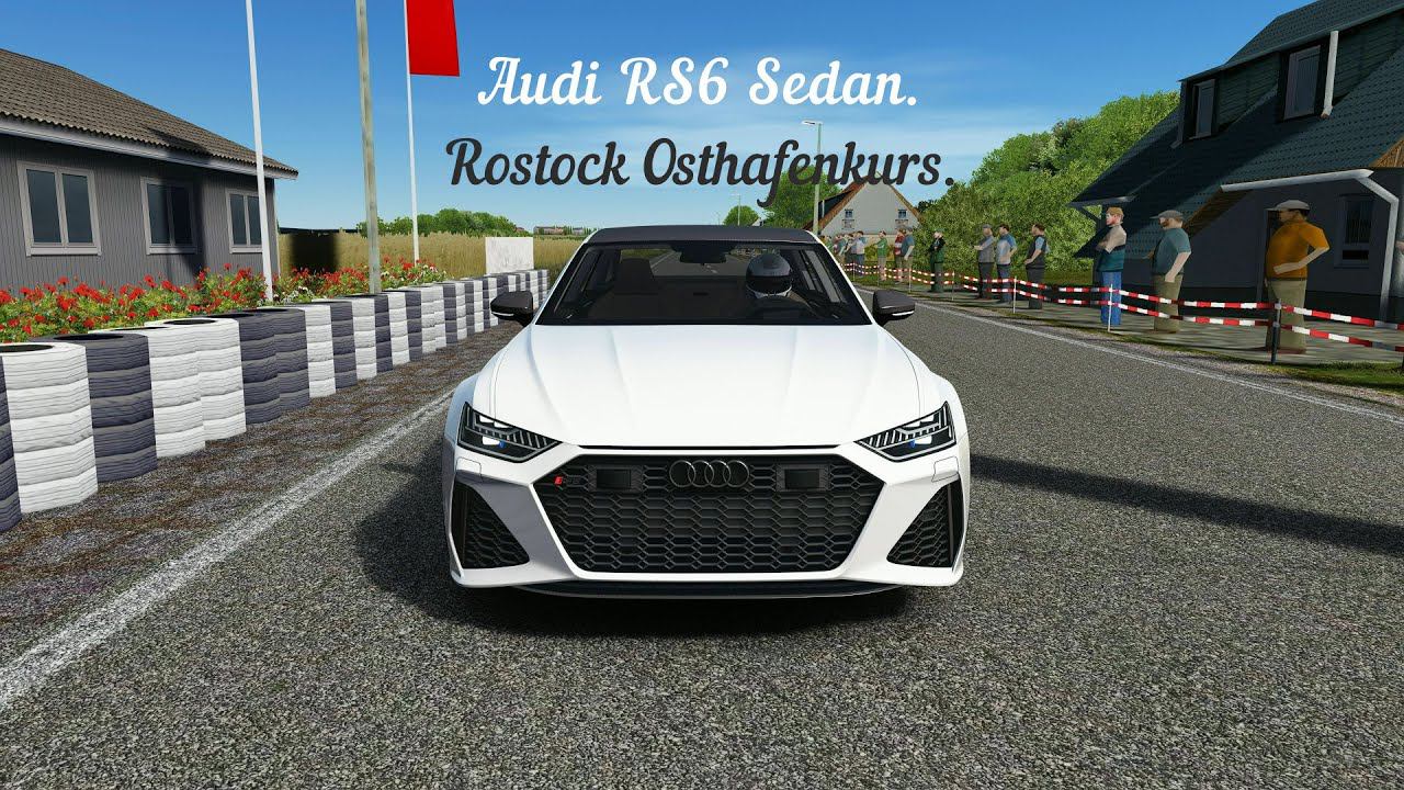 Audi RS6 Sedan - Rostock Osthafenkurs | Assetto Corsa. смотреть онлайн