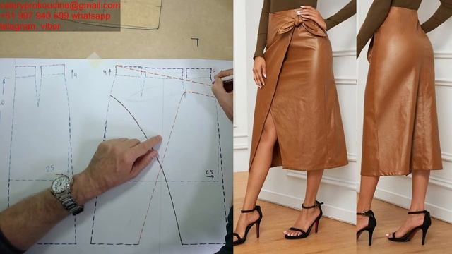 Моделируем юбку. Modelado de falda #курсы кройки и шитья #diseño de modas смотреть онлайн