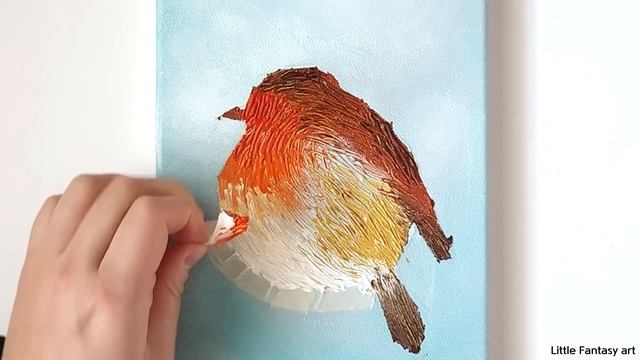 Easiest way to draw Birds / Acrylic Painting for Beginners / Painting Technique смотреть онлайн