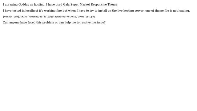 Magento: Browser unable to load theme.css.php file from magento skin folder смотреть онлайн