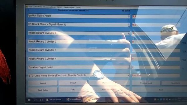 Test opcom Zafira A Z18XE