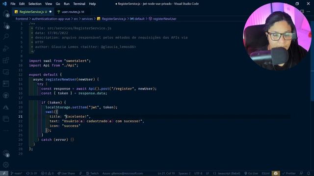 Desenvolvendo Aplicação JWT com Node + MongoDB + Vue | Video 16 смотреть онлайн