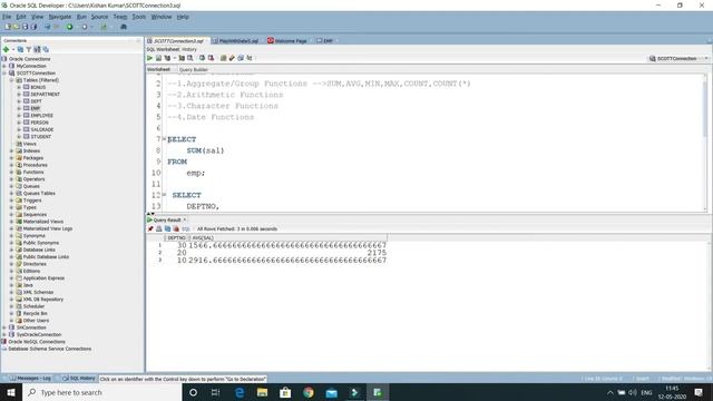 Aggregate or Group functions in Oracle with Example(SUM,AVG,MIN,MAX,COUNT)?||Oracle Database смотреть онлайн