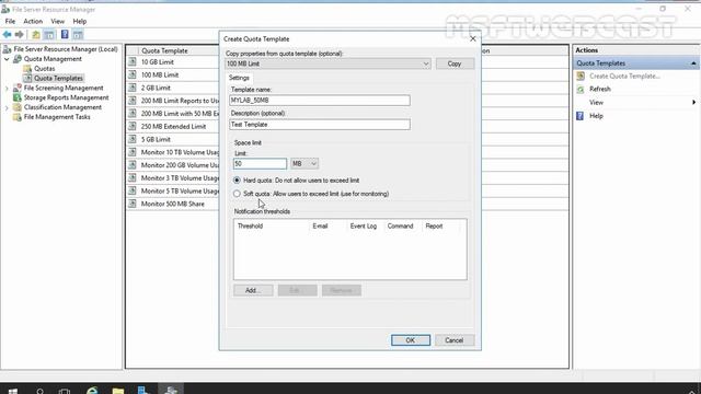 39. How to Configure and Enable Quota on Shared Folder Using FSRM in Windows Server 2016 смотреть онлайн