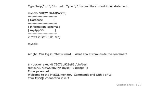 MySQL : connecting to a docker-compose mysql container denies access but docker running same image смотреть онлайн