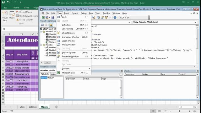 #130-VBA Code to Copy and Rename Worksheet Based on Cell Value in Excel смотреть онлайн