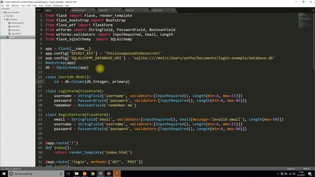 Build a User Login System With Flask-Login, Flask-WTForms, Flask-Bootstrap, and Flask-SQLAlchemy смотреть онлайн