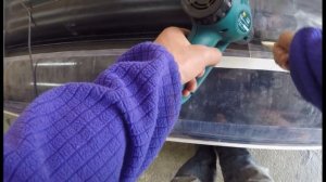 Бронируем лодку ПВХ Solar380 Jet tunnel полиуретановой пленкой ТПУ своими руками boat bottom bookin