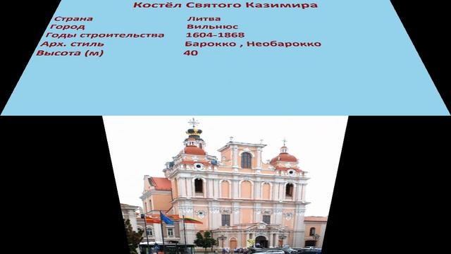 Костёл Святого Казимира (Вильнюс) смотреть онлайн