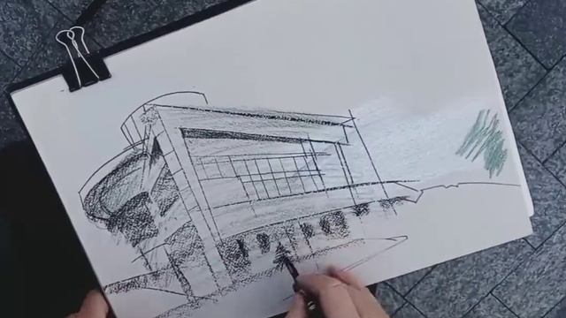 Городская зарисовка Пастельные карандаши (ускоренная версия 5'12") смотреть онлайн