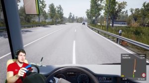ПЕРВЫЙ РЕЙС НА НОВОМ АВТОБУСЕ MAN - Fernbus Simulator + РУЛЬ