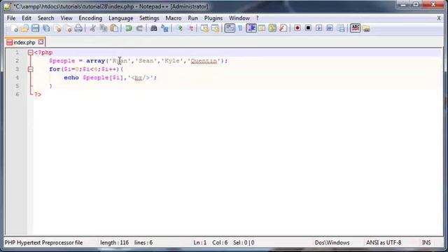 PHP beginners tutorial 28 - loops and arrays смотреть онлайн