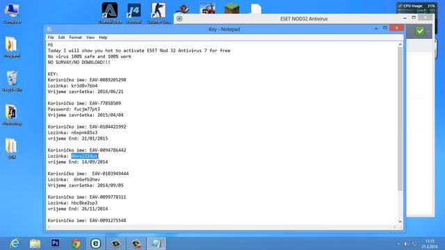 ESET NOD 32 ANTIVIRUS 7 FREE KEY смотреть онлайн