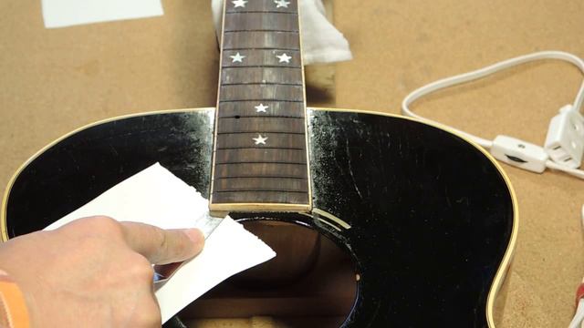 Gibson J-180 RemovingFingerboard from Body - Part of NeckResetProcess смотреть онлайн