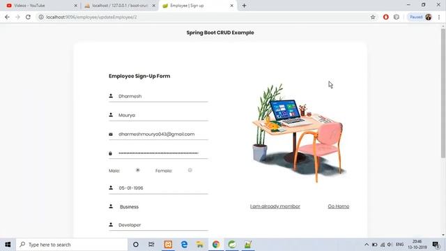 Spring Boot Crud Application with JSP Hibernate and Mysql смотреть онлайн