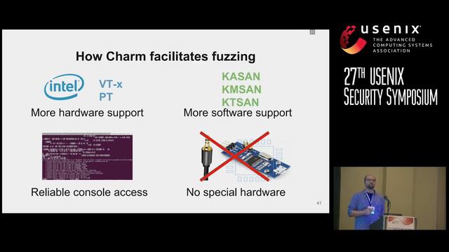 USENIX Security '18 - Charm: Facilitating Dynamic Analysis of Device Drivers of Mobile Systems смотреть онлайн