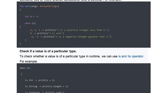 Kotlin when expression смотреть онлайн