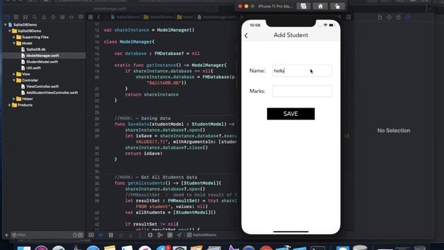 Sqlite Database crud with swift 5 iOS | FMBD | Sqlite insert fetch update delete смотреть онлайн