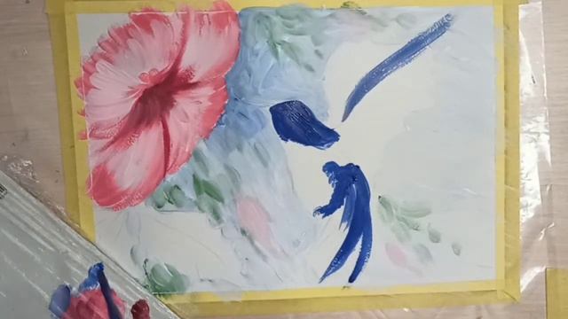Рисунок Колибри / Рисуем колибри и цветок/ смотреть онлайн