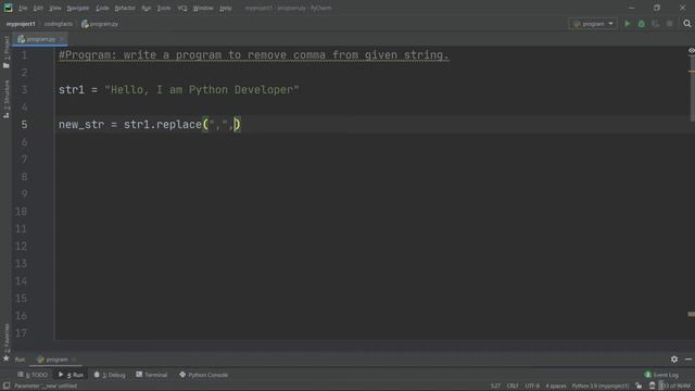 Remove Comma from String In Python | Solutions For Python 100 Exercises | Program31 | CodingFacts смотреть онлайн