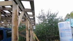 ПРОСТОЙ НАВЕС для машины и не только