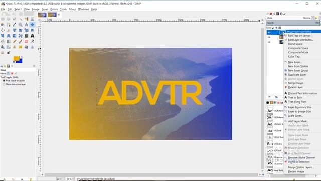 GIMP 2.10 Tutorial: Create Photographic Text смотреть онлайн