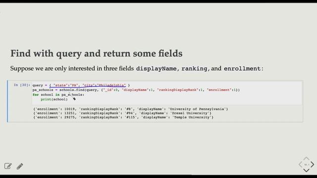 Python NoSQL with MongoDB смотреть онлайн