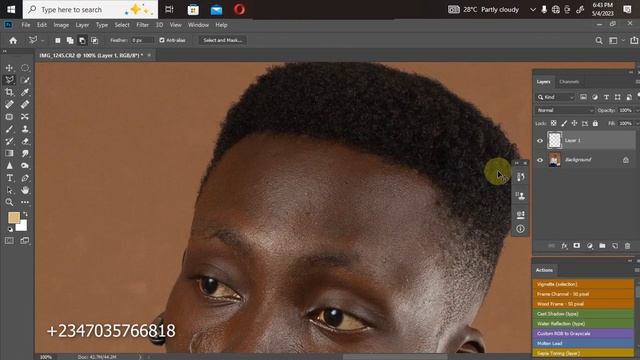How to get a Realistic Sharp Hairline in photoshop смотреть онлайн