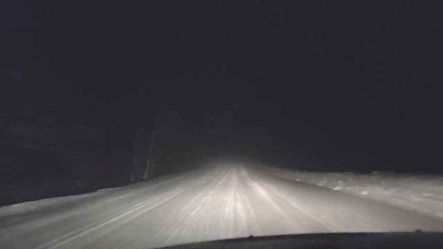 Ночная дорога на Ермекеево,начинается метель, релакс.. смотреть онлайн