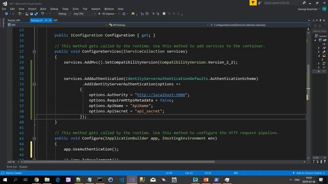 Protecting an ASP.NET Core API using Client Credentials with IdentityServer4 смотреть онлайн